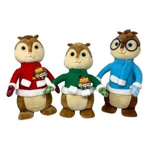 Lot 3 Alvin and the Chipmunks Plush Alvin Simon Theodore Door Greeters Christmas